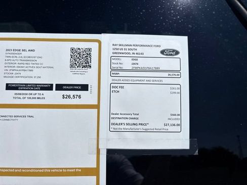 Certified 2023 Ford Edge SEL AWD/4WD image 3