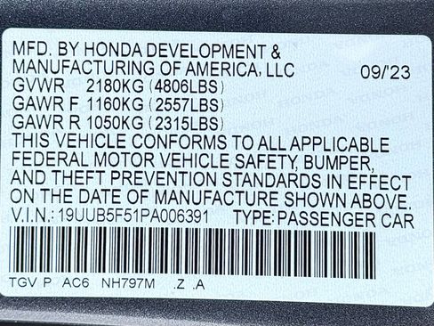 Used 2023 Acura TLX w/ A-SPEC Pkg FWD image 58