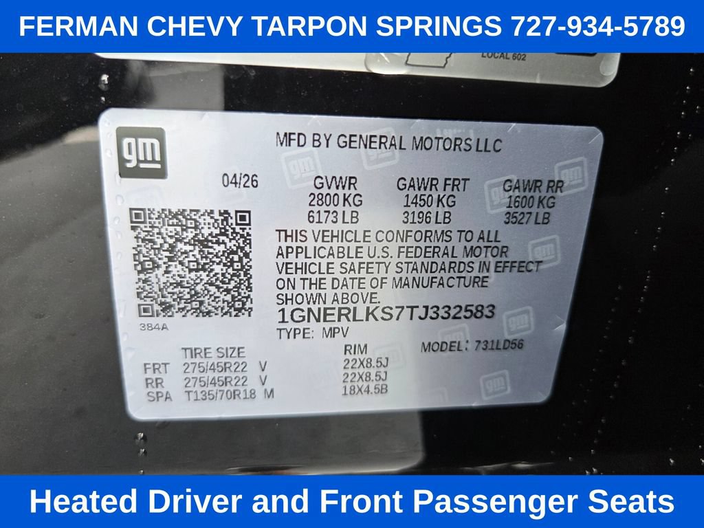 New 2026 Chevrolet Traverse RS w/ LPO, Floor Liner Package FWD image 23