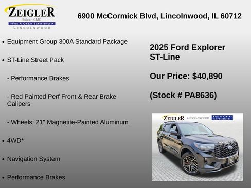 Used 2025 Ford Explorer ST-Line w/ ST-Line Street Pack AWD/4WD image 6