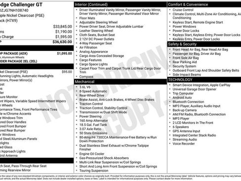 Used 2022 Dodge Challenger GT w/ Blacktop Package RWD image 11