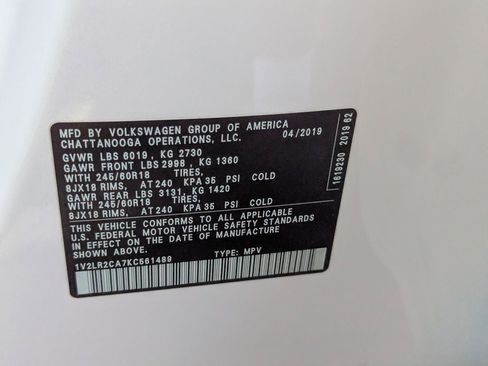 Used 2019 Volkswagen Atlas SE AWD/4WD image 10