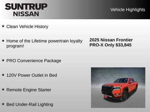 Used 2025 Nissan Frontier Pro-X w/ Pro Convenience Package RWD image 8