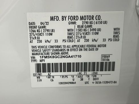 Used 2022 Ford Explorer ST w/ Equipment Group 401A AWD/4WD image 29