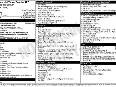 Used 2017 Chevrolet Tahoe Premier w/ Max Trailering Package AWD/4WD image 10