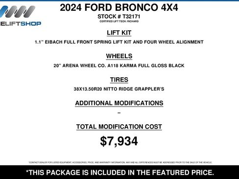 Used 2024 Ford Bronco Raptor AWD/4WD image 2
