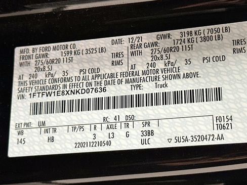 Used 2022 Ford F150 Lariat AWD/4WD image 34