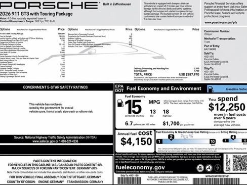 Used 2026 Porsche 911 GT3 RWD image 47