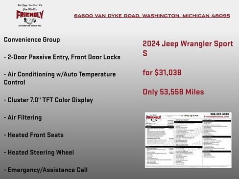 Used 2024 Jeep Wrangler Unlimited Sport AWD/4WD image 5