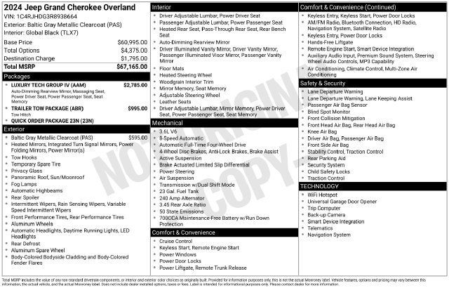 Certified 2024 Jeep Grand Cherokee Overland w/ Luxury Tech Group IV AWD/4WD image 41