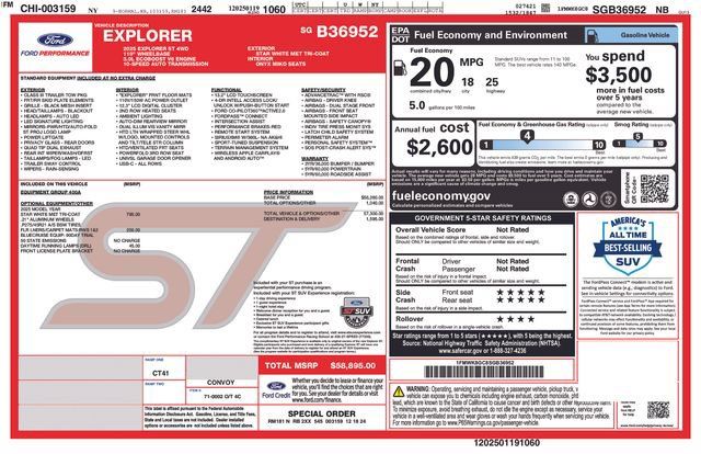 Certified 2025 Ford Explorer ST AWD/4WD image 32