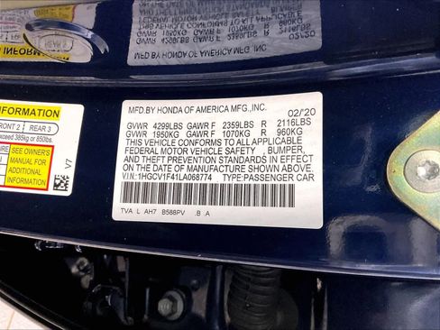 Used 2020 Honda Accord EX image 36