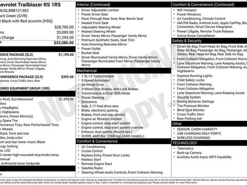 Used 2024 Chevrolet TrailBlazer RS w/ Convenience Package AWD/4WD image 10