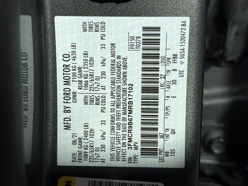 Used 2021 Ford Bronco Sport Big Bend w/ Big Bend Package (96B) AWD/4WD image 35