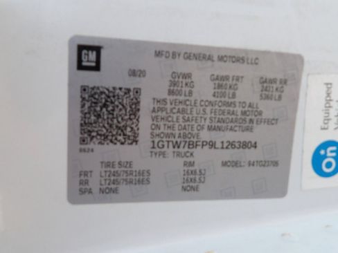 Used 2020 GMC Savana 2500 Extended w/ Driver Convenience Package RWD image 7