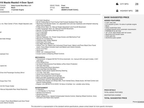 Used 2018 MAZDA MAZDA3 Sport image 5