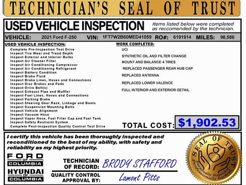 Used 2021 Ford F250 XL w/ Power Equipment Group image 2