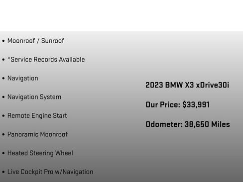 Used 2023 BMW X3 xDrive30i w/ Premium Package image 18