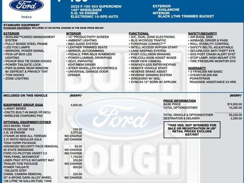 Used 2023 Ford F150 Lariat w/ Equipment Group 502A High image 6