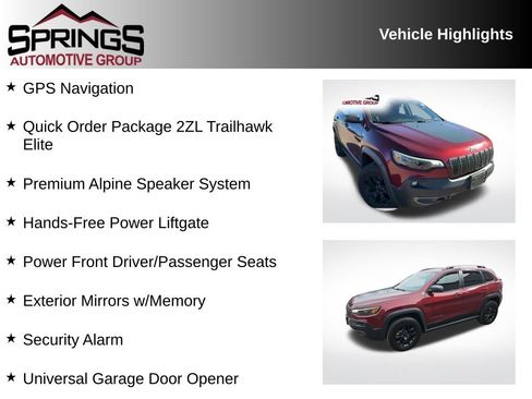 Used 2019 Jeep Cherokee Trailhawk image 2