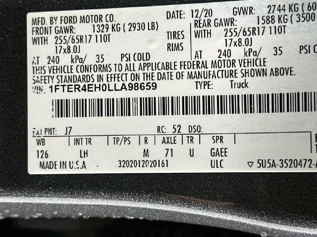 Used 2020 Ford Ranger XLT w/ Equipment Group 301A Mid RWD image 13