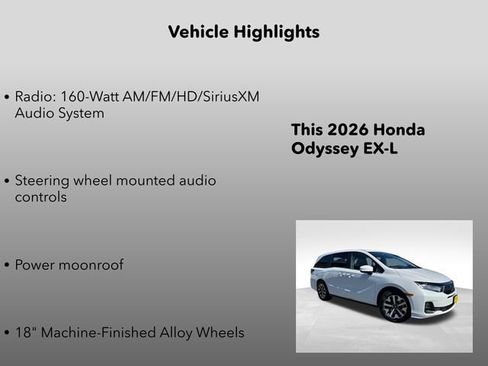 New 2026 Honda Odyssey EX-L image 5