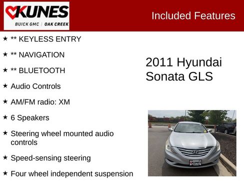 Used 2011 Hyundai Sonata GLS FWD image 2