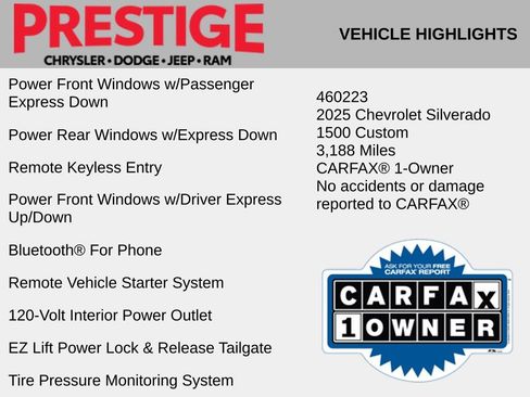 Used 2025 Chevrolet Silverado 1500 Custom w/ Turbomax Blackout Package image 12