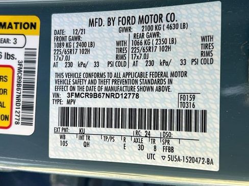 Certified 2022 Ford Bronco Sport Big Bend AWD/4WD image 37