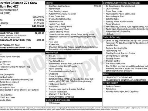 Used 2021 Chevrolet Colorado Z71 w/ Z71 Midnight Edition AWD/4WD image 2