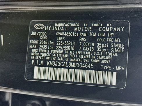 Certified 2021 Hyundai Tucson SEL w/ Cargo Package AWD/4WD image 34