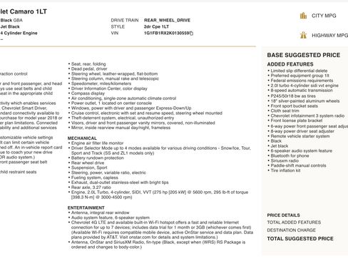 Used 2019 Chevrolet Camaro LT image 4