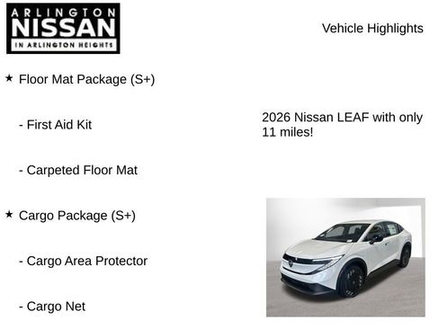 New 2026 Nissan Leaf S+ w/ Floor Mat Package (S+) image 8