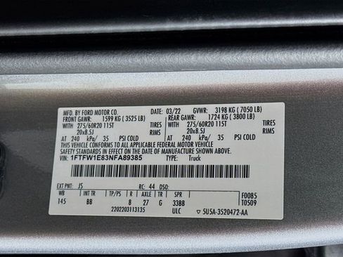 Certified 2022 Ford F150 Platinum w/ Equipment Group 701A High image 33