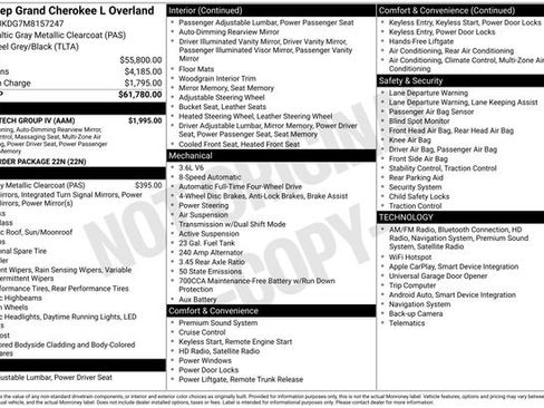 Used 2021 Jeep Grand Cherokee L Overland w/ Luxury Tech Group IV image 6