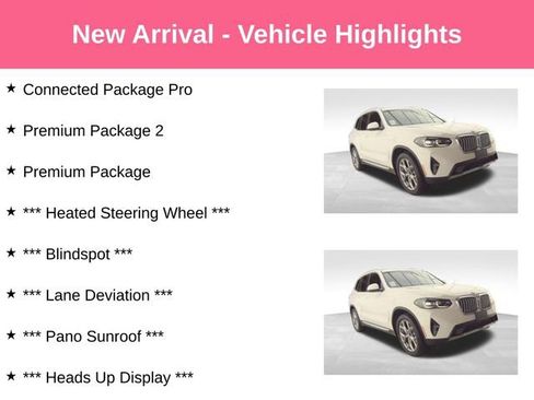 Used 2022 BMW X3 xDrive30i w/ Premium Package 2 image 2