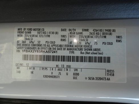 Certified 2024 Ford Transit 350 XL RWD image 23
