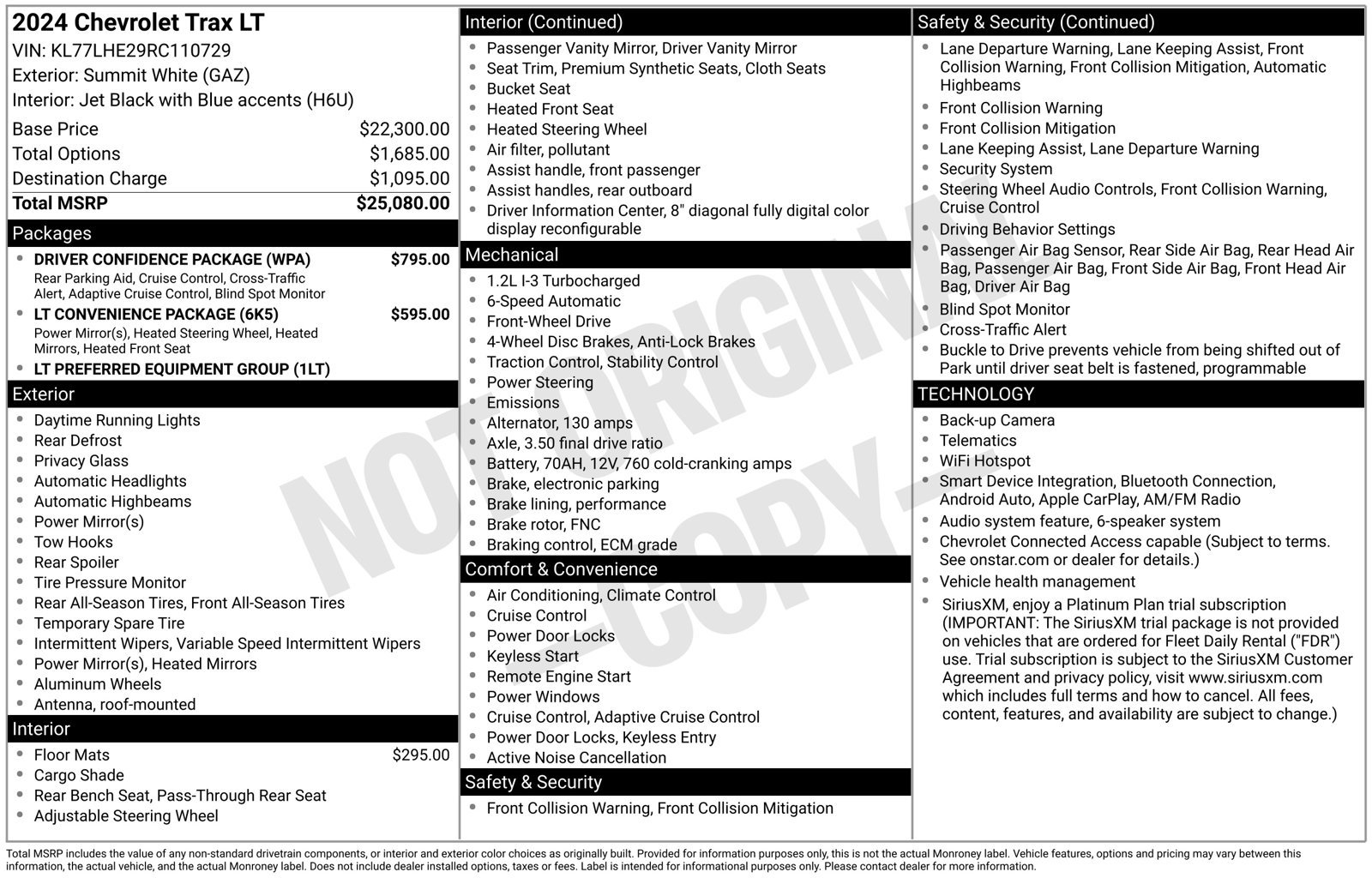 Used 2024 Chevrolet Trax LT w/ Driver Confidence Package FWD image 37