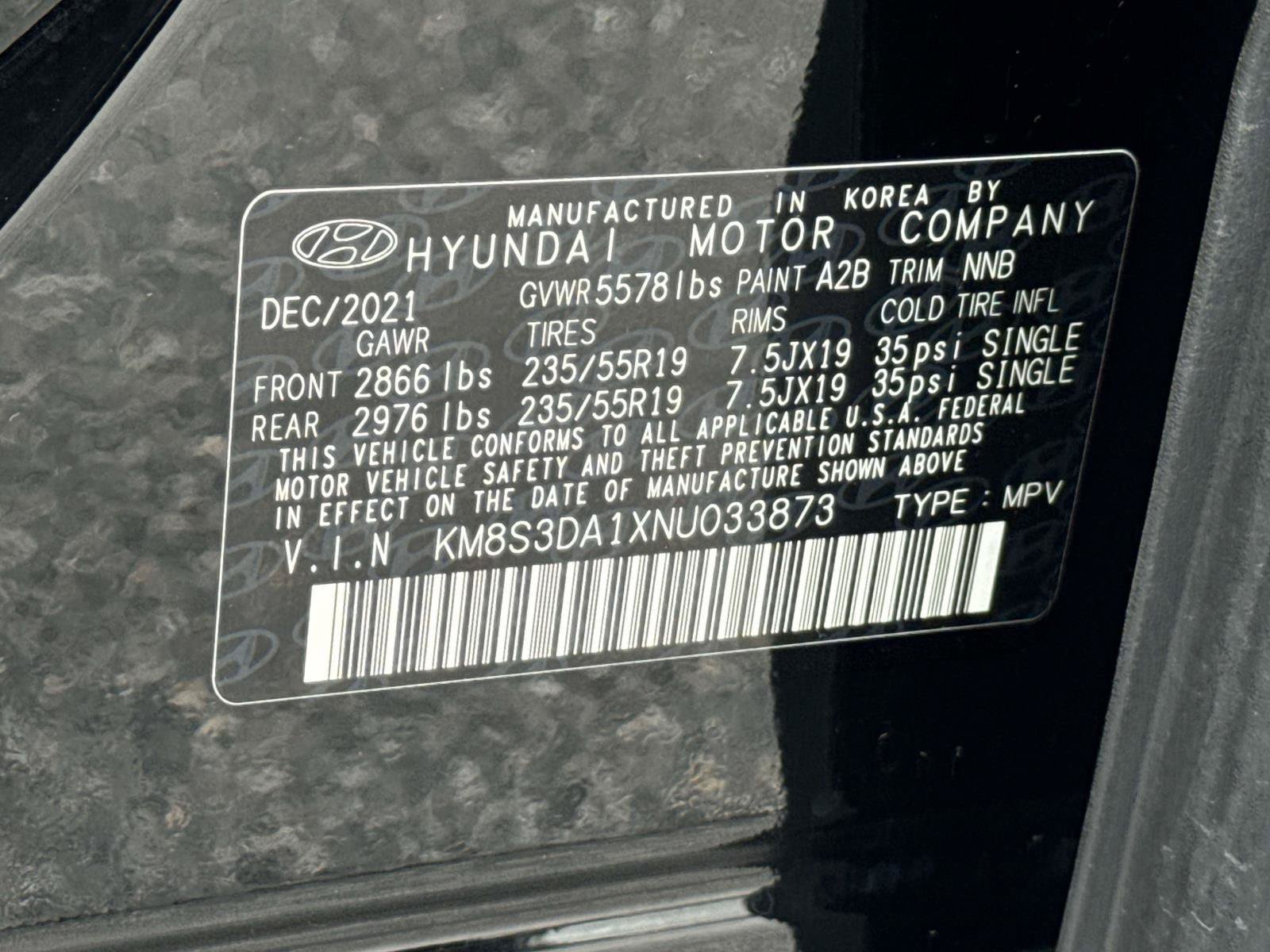 Certified 2022 Hyundai Santa Fe SEL Premium w/ Cargo Package AWD/4WD image 31