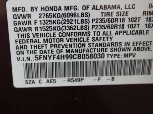 Used 2012 Honda Pilot Touring image 10