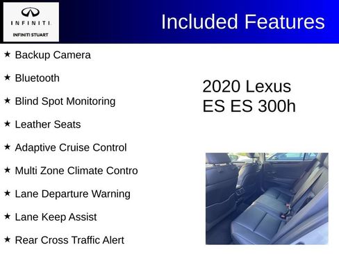 Used 2020 Lexus ES 300h w/ Premium Package FWD image 2