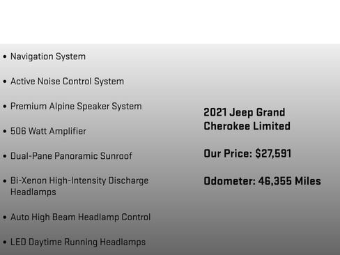 Used 2021 Jeep Grand Cherokee Limited w/ Sun & Sound Group AWD/4WD image 24