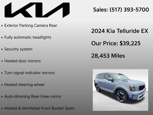 Used 2024 Kia Telluride EX w/ EX Captain's Chair Package AWD/4WD image 12