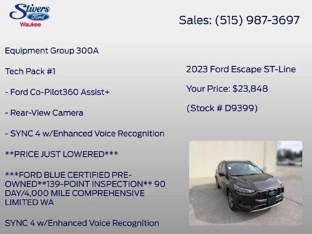 Used 2023 Ford Escape ST-Line w/ Tech Pack #1 AWD/4WD image 8
