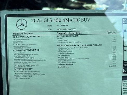 Certified 2025 Mercedes-Benz GLS 450 4MATIC image 13