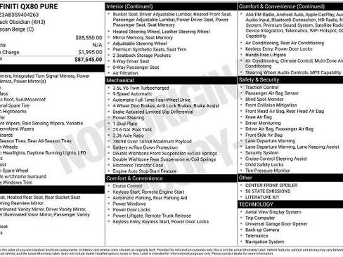 Certified 2025 INFINITI QX80 Pure image 28