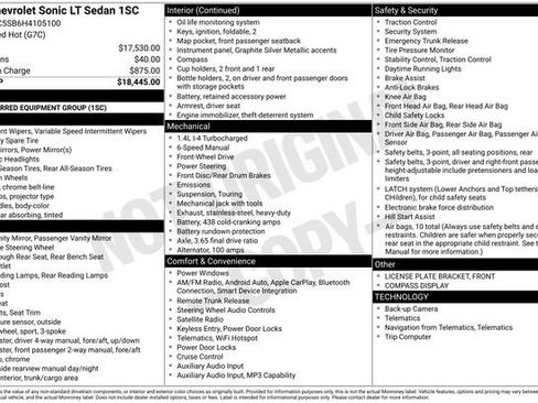 Used 2017 Chevrolet Sonic LT image 11