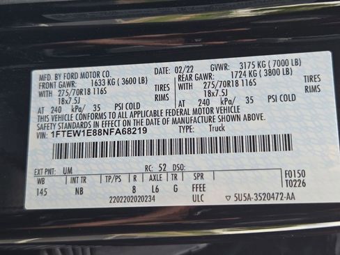 Used 2022 Ford F150 Tremor w/ Equipment Group 402A High AWD/4WD image 33