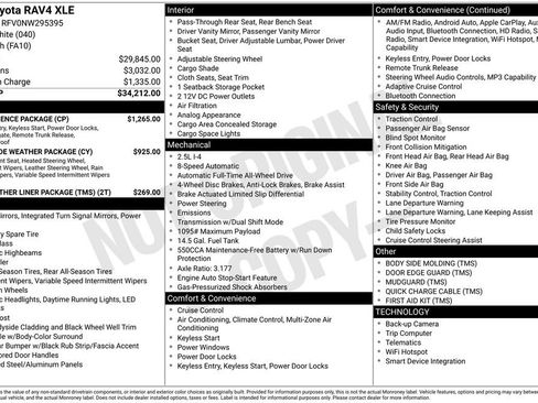 Used 2022 Toyota RAV4 XLE w/ Convenience Package AWD/4WD image 7