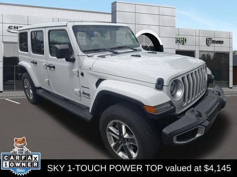 Used 2022 Jeep Wrangler Unlimited Sahara w/ LED Lighting Group image 1